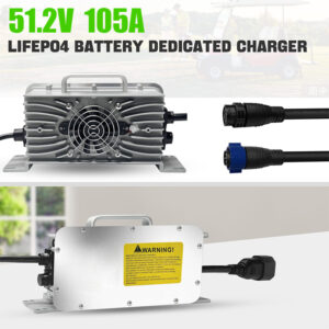 48V (51.2V) 105Ah LiFePO4 Battery Kit with 25A Charger | Fast Charging Safe and Durable for Golf Carts - Image 4
