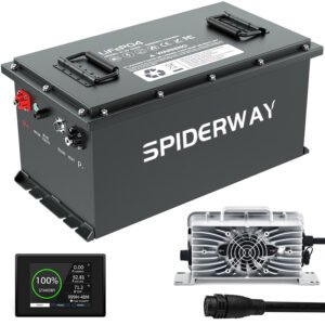 48V150Ah Lithium Golf Cart Battery Built-in 200A BMS 6000+ Cycles Max. 10.24kW