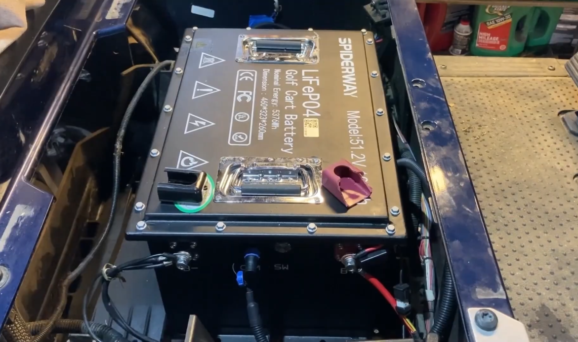 SPIDERWAY Golf Cart Lithium Battery Upgrade Guide for EZGO RXV (Step-by-Step + Real Customer Review)